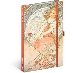 Notesz Alphonse Mucha ? Painting, lined, 13 x 21 cm